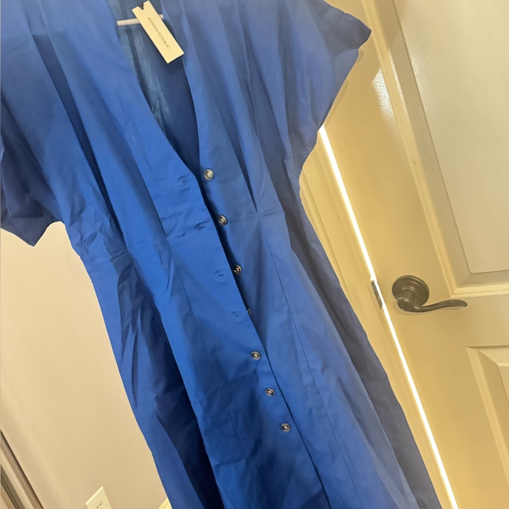Banana Republic Blue Button-Down Dress
